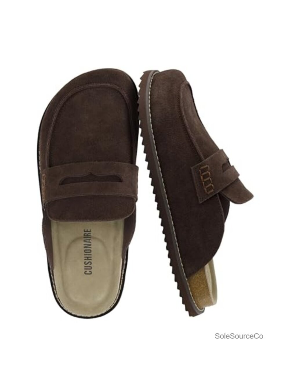Suede Clogs Men Slip-On Backless Mules Cushioned Casual Shoes